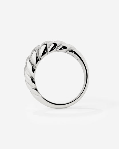 Towel Twist Anello Argento
