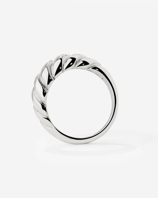 Towel Twist Anello Argento