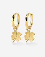 Lucky Clover Hoop Set Small Oro