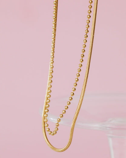 Duo Beads Collana Argento