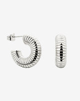Spiral of Love Hoop Studs Small Argento