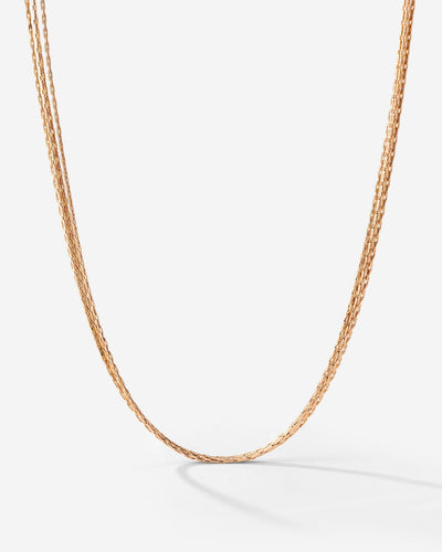 Cascade Layer Collana Oro Rosa