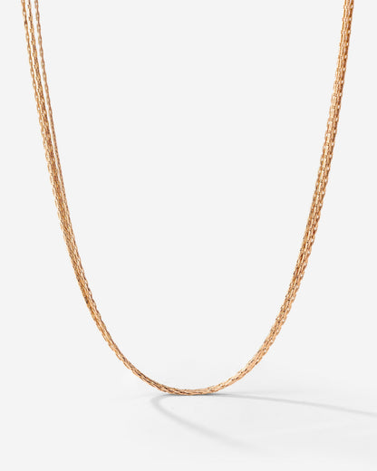 Cascade Layer Collana Oro Rosa