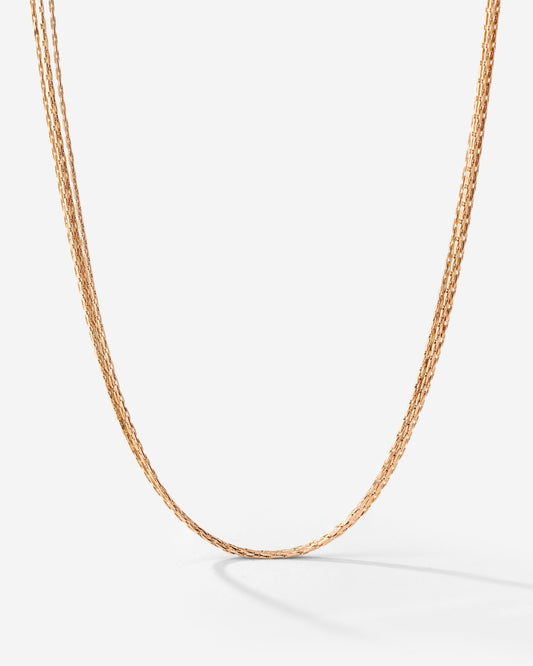 Cascade Layer Collana Oro Rosa