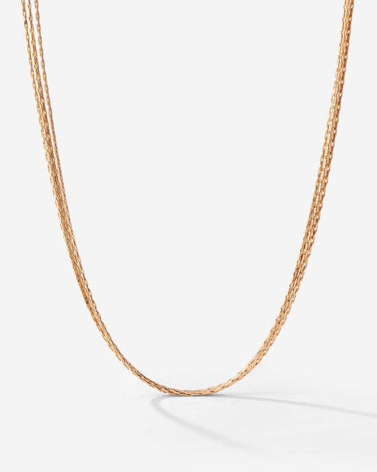 Cascade Layer Collana Oro Rosa
