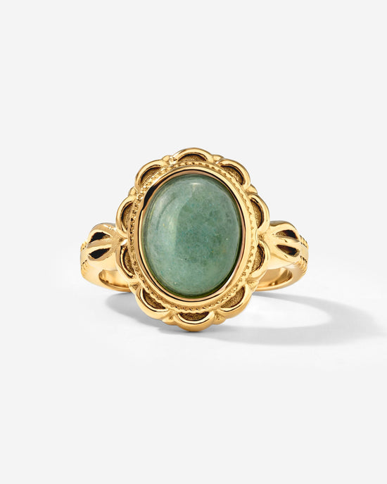Sea Glass Ring Gold