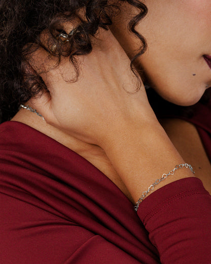 Heart after Heart Bracciale Argento