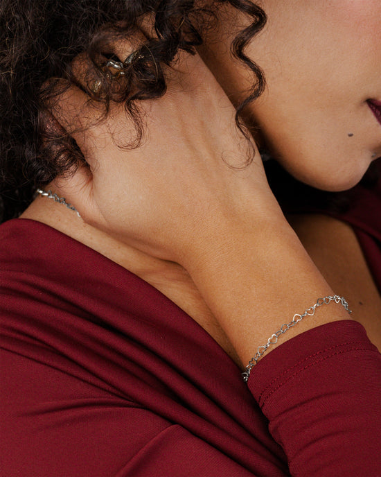 Heart after Heart Bracciale Argento