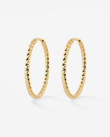 Twisted Hoops Large Oro