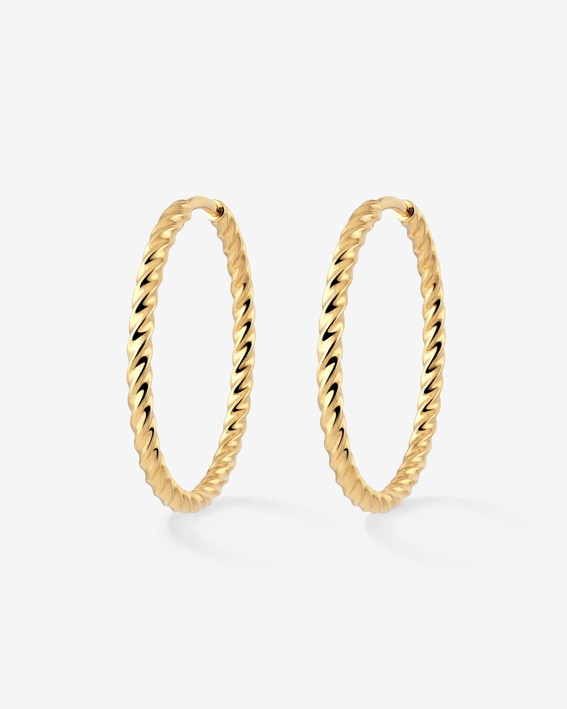 Twisted Hoops Large Oro