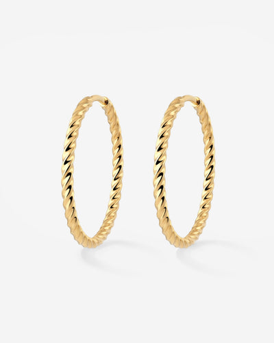 Twisted Hoops Large Oro