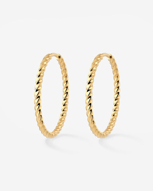 Twisted Hoops Large Oro