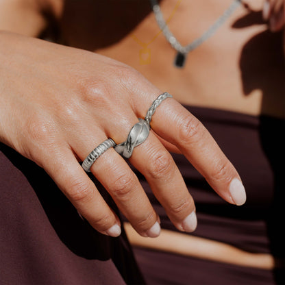 Braided Divine Anello Argento
