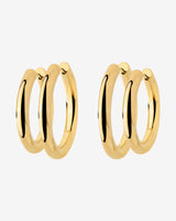 Chunky Lover Hoop Set Medium Oro