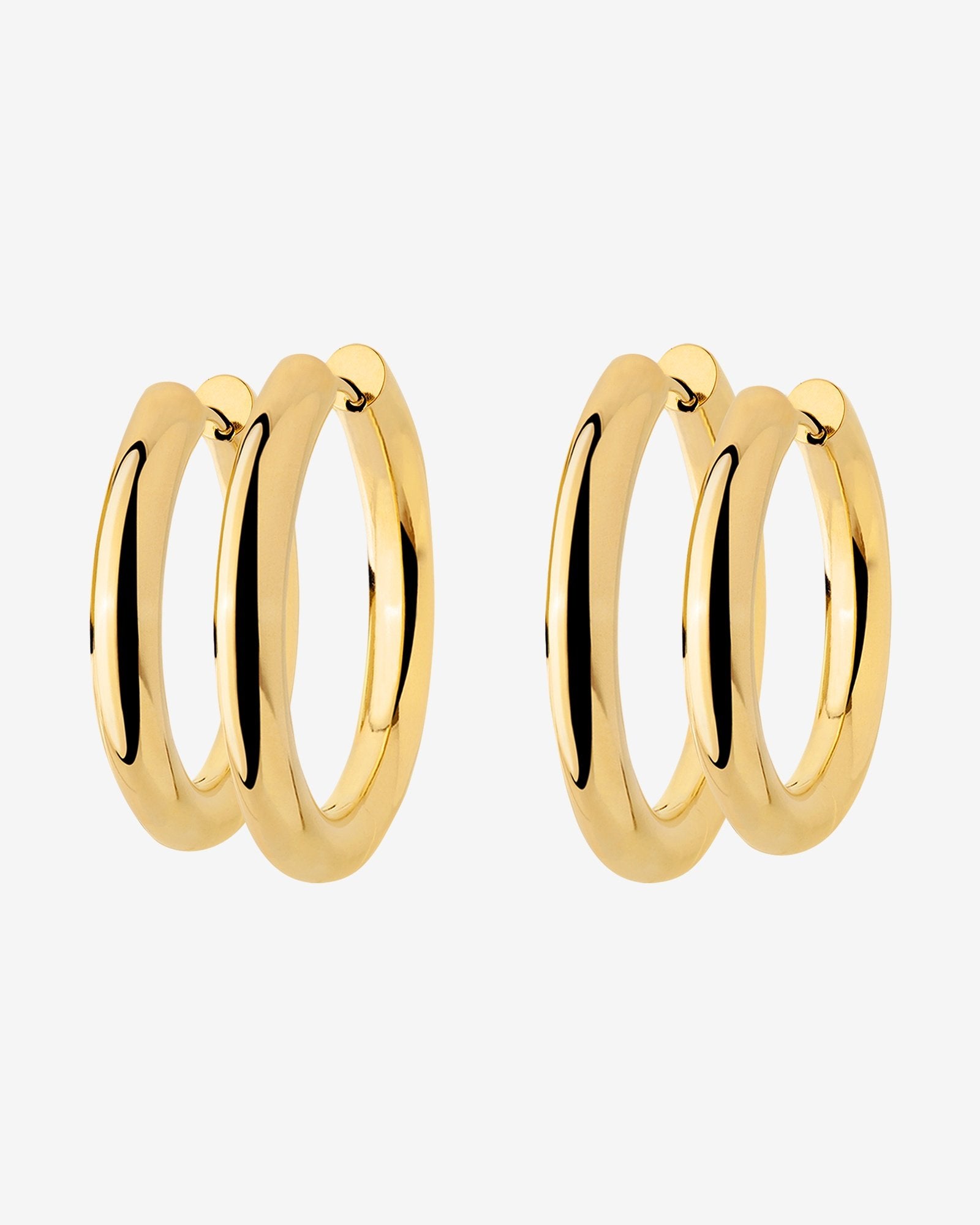 Chunky Lover Hoop Set Medium Oro