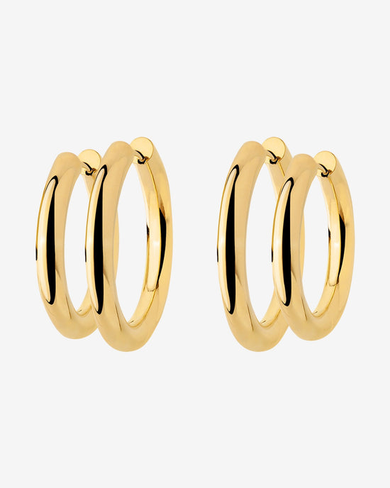 Chunky Lover Hoop Set Medium Oro