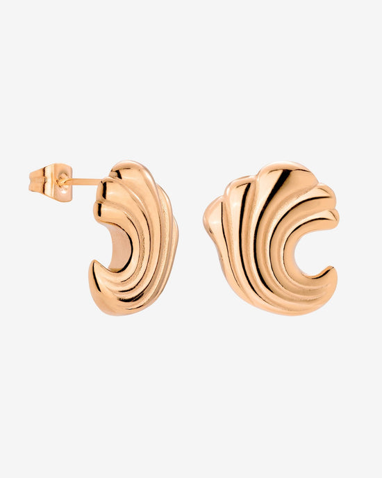 Bold Wave Orecchini Oro Rosa