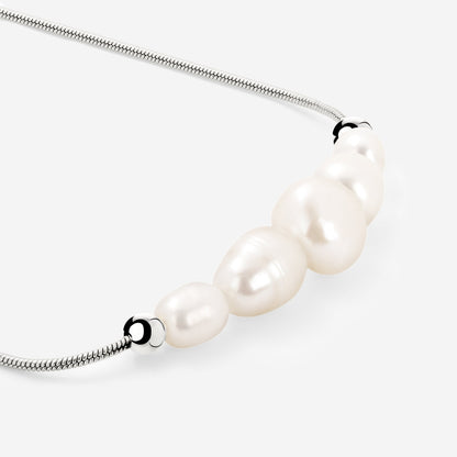 Pearlessence Choker Argento