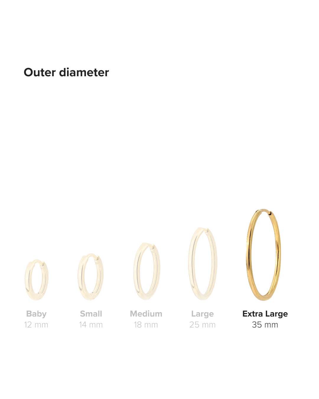 Extra Large Hoops Oro