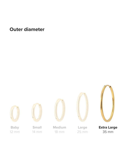 Extra Large Hoops Oro