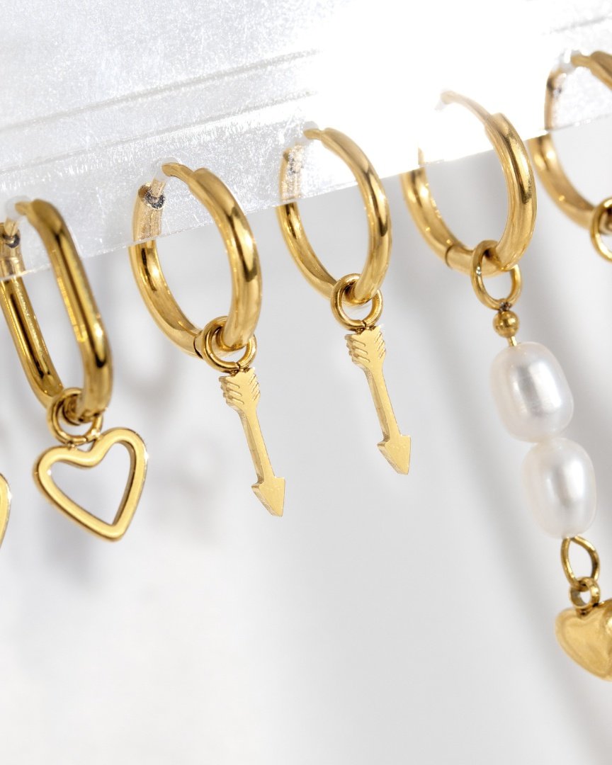 Cupid Arrow Hoopies Oro