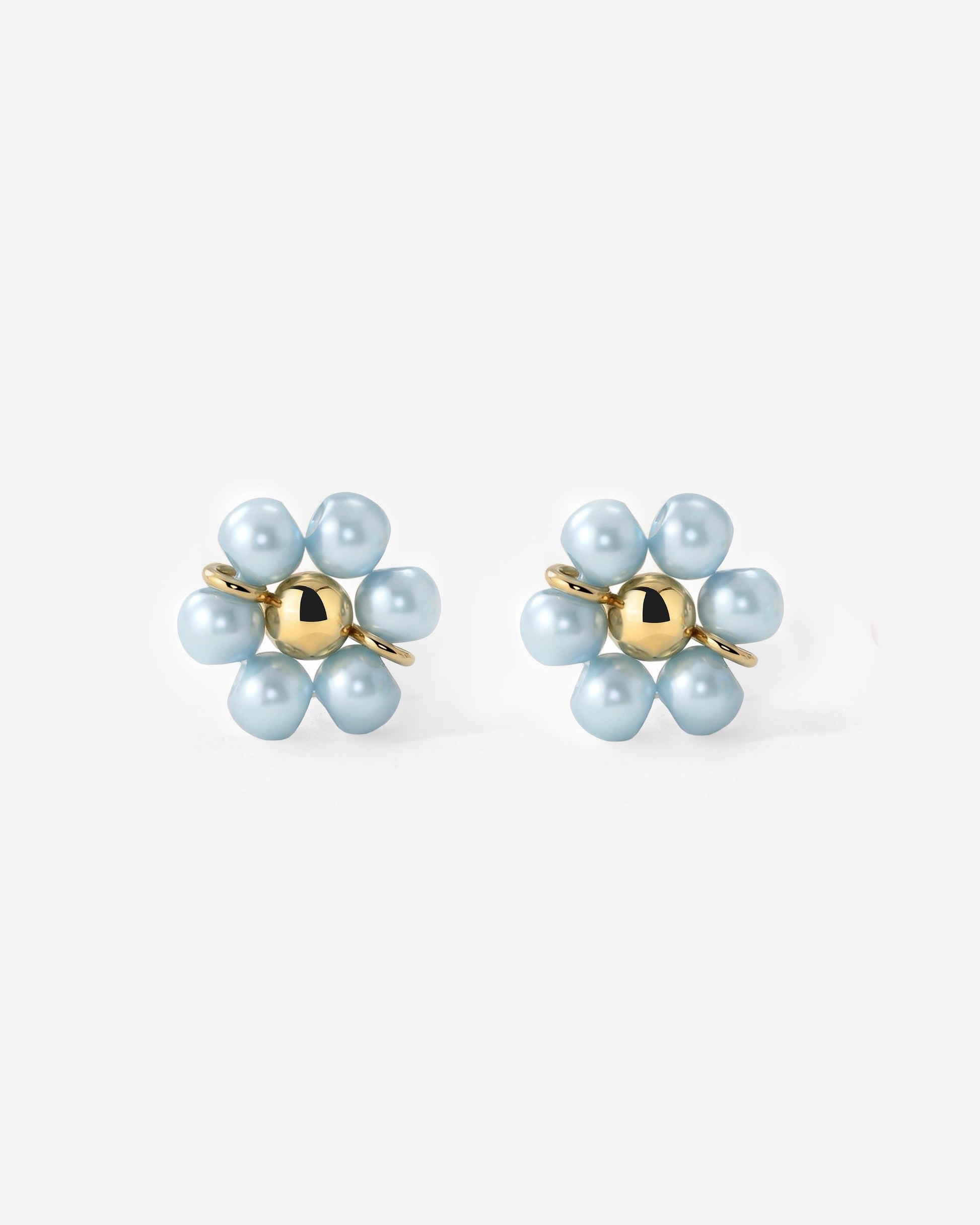Forever Blue Daisy Orecchini Oro
