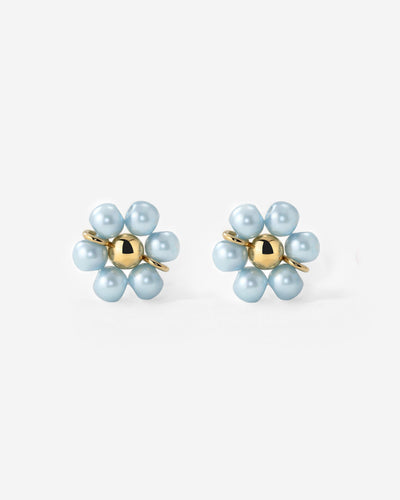 Forever Blue Daisy Orecchini Oro