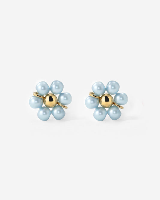 Forever Blue Daisy Orecchini Oro