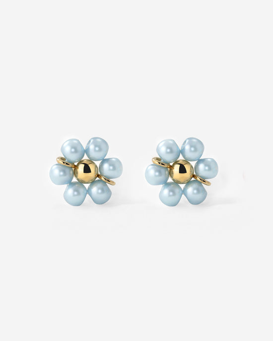 Forever Blue Daisy Orecchini Oro