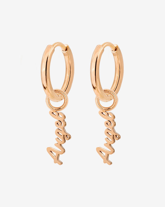 The Angel Hoop Set Small Oro Rosa