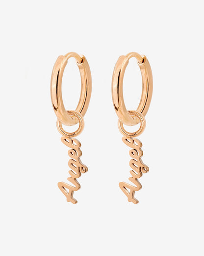 The Angel Hoop Set Small Oro Rosa