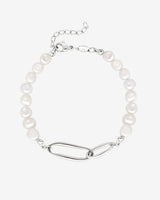 Fluidity Pearl Bracciale Argento