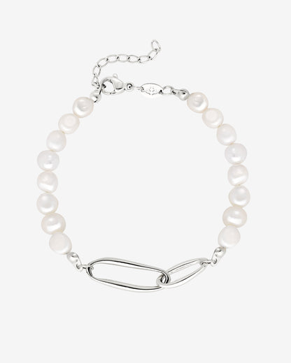Fluidity Pearl Bracciale Argento