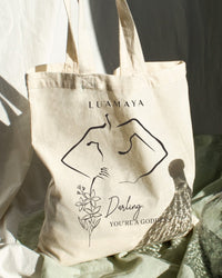Borsa in juta Darling, You're a Goddess