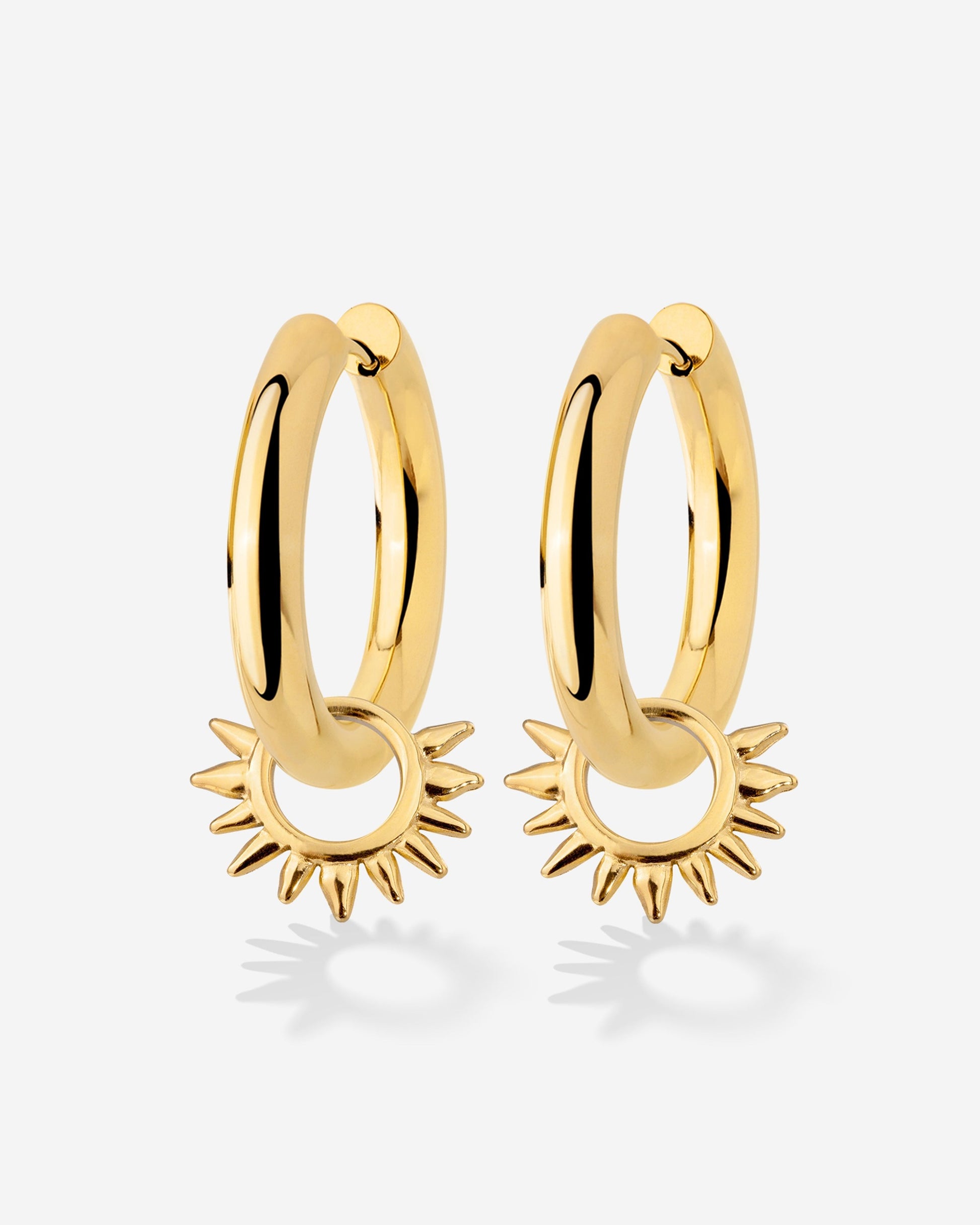 Chunky Sun Lover Hoop Set Medium Oro