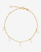 Perla Blanco Cavigliera Oro