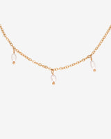 Perla Blanco Choker Oro Rosa