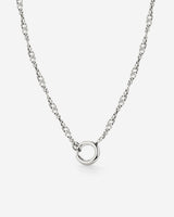 Singapore Chain Charm Collana Argento
