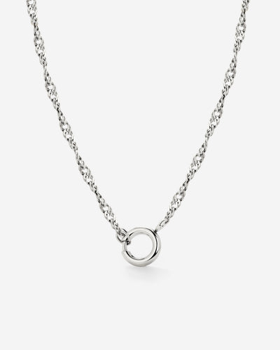 Singapore Chain Charm Collana Argento