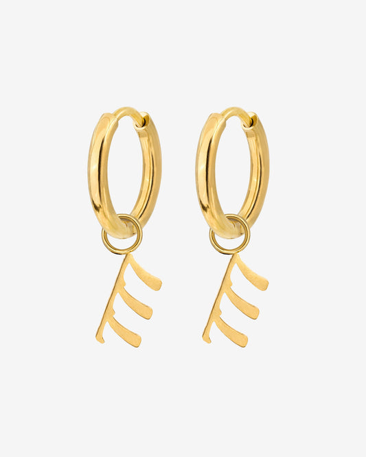 Angel Number 777 Hoop Set Small Oro