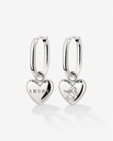 Amore Mio Oval Hoop Set Baby Argento