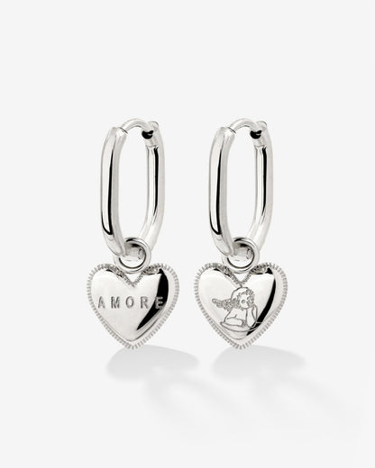 Amore Mio Oval Hoop Set Baby Argento