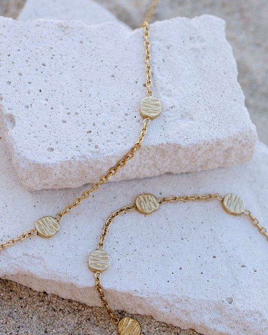 Boho Coin Bracciale Oro Rosa