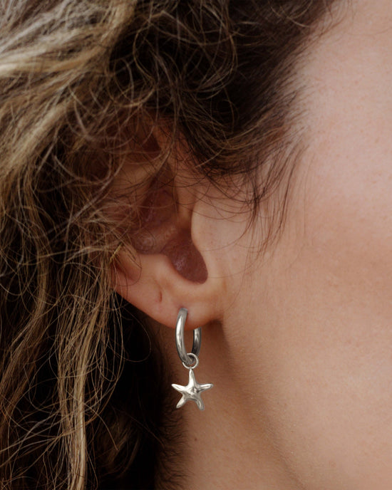 Sea Star Hoop Set Small Argento