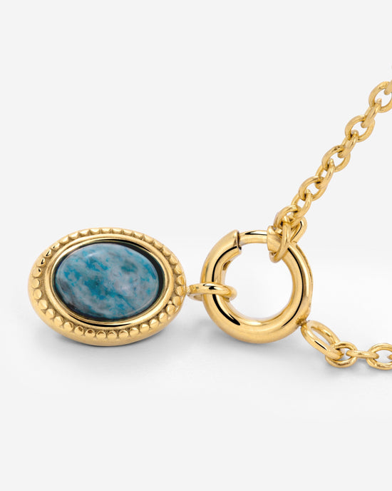 Ocean Agate Classic Chain Collana Set Oro
