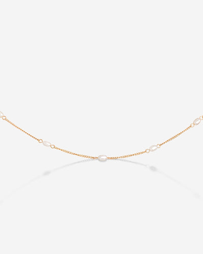 Pearl after Pearl Choker Oro Rosa