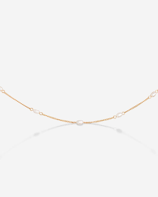 Pearl after Pearl Choker Oro Rosa
