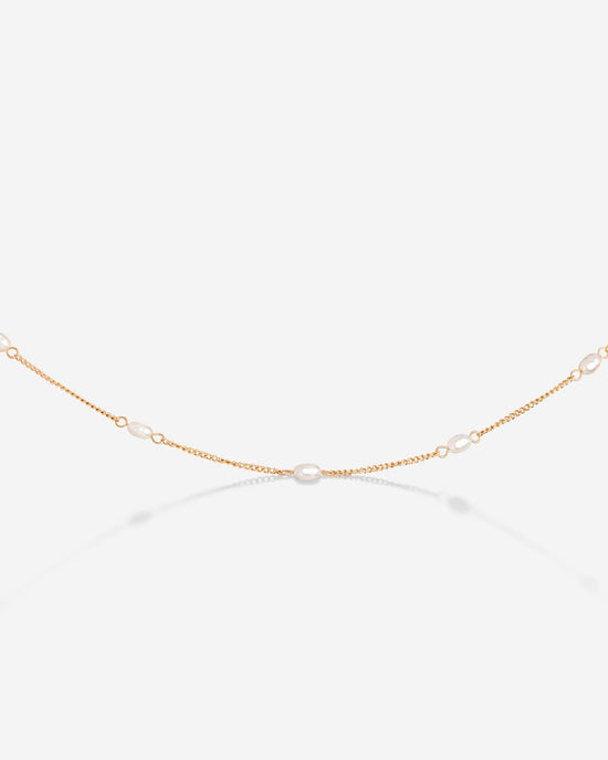 Pearl after Pearl Choker Oro Rosa