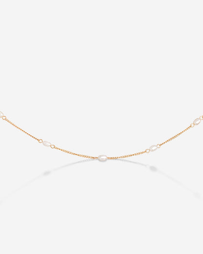 Pearl after Pearl Choker Oro Rosa