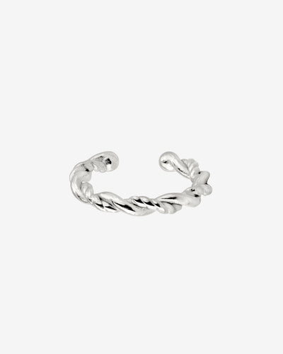 Curly Twist Ear Cuff Argento